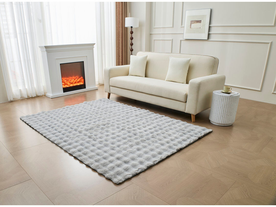 Brayden Studio Rectangle Area Rug GREY Rectangle 160 x 230 cm