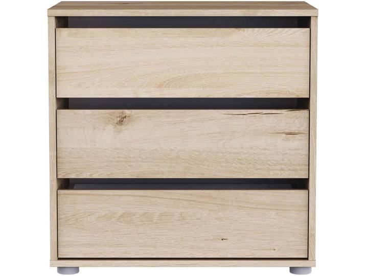 Schubkastenkommode DEMEYERE GROUP, beige (dunkel eiche royal), B:60cm H:58,1cm T:39,6cm, Spanplatte, Sideboards, Schubkastenkommode