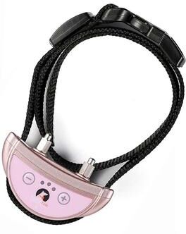 Uplifted Goods Waterproof Dog Anti Barking Training Collar pink Collar