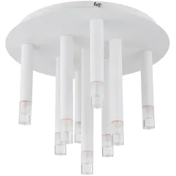 Deckenlampe Deckenleuchte Wohnzimmerlampe 9 flammig Esszimmerlampe weiß D 34 cm