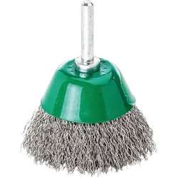 LESSMANN Schaft-Flächenbürste Edelstahl gewellt 50x0,3mm