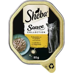 Sheba Sauce Collection Frikassée mit Truthahn und Gemüse 22x85 g