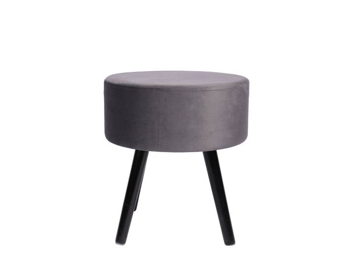 Hocker Samt anthrazit/schwarz