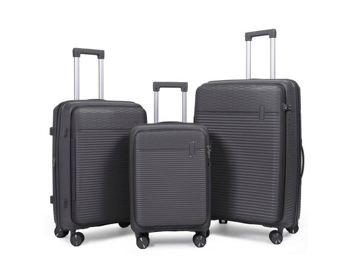 Schneiders Reisekoffer Breeze, Schwarz, 46x75x29 cm, Trennwände im Innenraum, höhenverstellbarer Teleskopgriff, 360°-Rollensystem, TSA-Schloss, Dehnfalte, Trolleyfunktion, Innensteckfächer, Tragehenkel, Netzfach, Freizeit & Co, Koffer & Taschen, Reisekoffer
