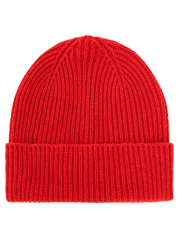 Zwillingsherz Kaschmir-Mütze in Rot - onesize