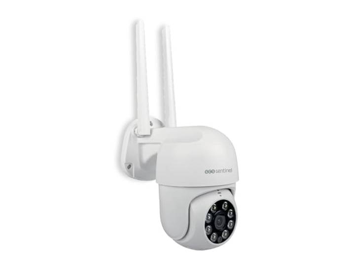 OutCam Caméra Extérieure Connectée 1080p - Rotative 360° Vision Nocturne SVI0069\, Wi-Fi\, Application iSCS Sentinel\, détection humaine\, suivi automatique\, carte micro SD\, interphonie\, distance