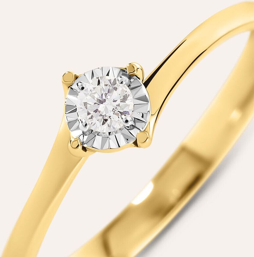 Stroili Anello Solitario Valentino Diamotion Oro Giallo Diamante Collezione: Diamotion - Misura 56 Oro Giallo