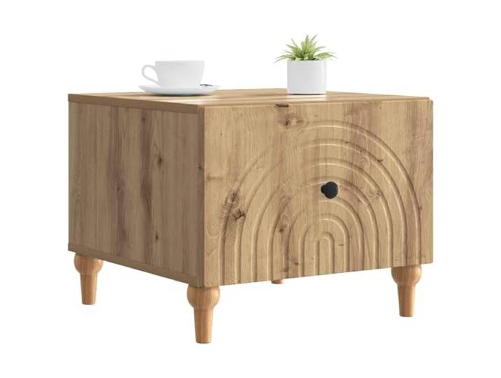 KTHLBRH Rechteckiger Couchtisch, handgefertigt, 49 x 50 x 40 cm Technisches Holz, 1 Schublade, konische Beine, max. Belastung 60 kg, einfache Reinigung