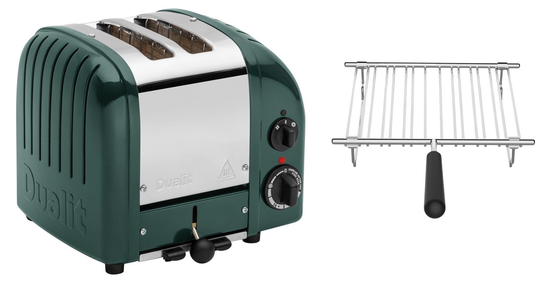 Dualit Toaster Paket 1, 2er Toaster mit Brötchenaufsatz Evergreen