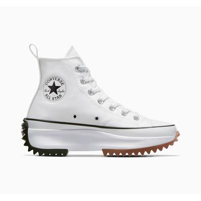 Sneaker CONVERSE "RUN STAR HIKE CANVAS PLATFORM", Damen, Gr. 40,5, weiß (weiß, schwarz, gum), Textil, Schuhe Sneaker