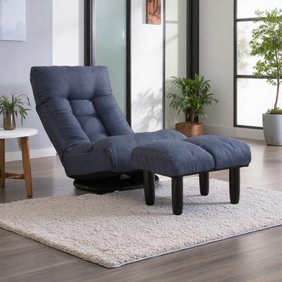 Japanese-Style Reclining & Space-Saving Design, Single Leisure Sofa Chair for Living Room, Bedroom, Tatami & Balcony