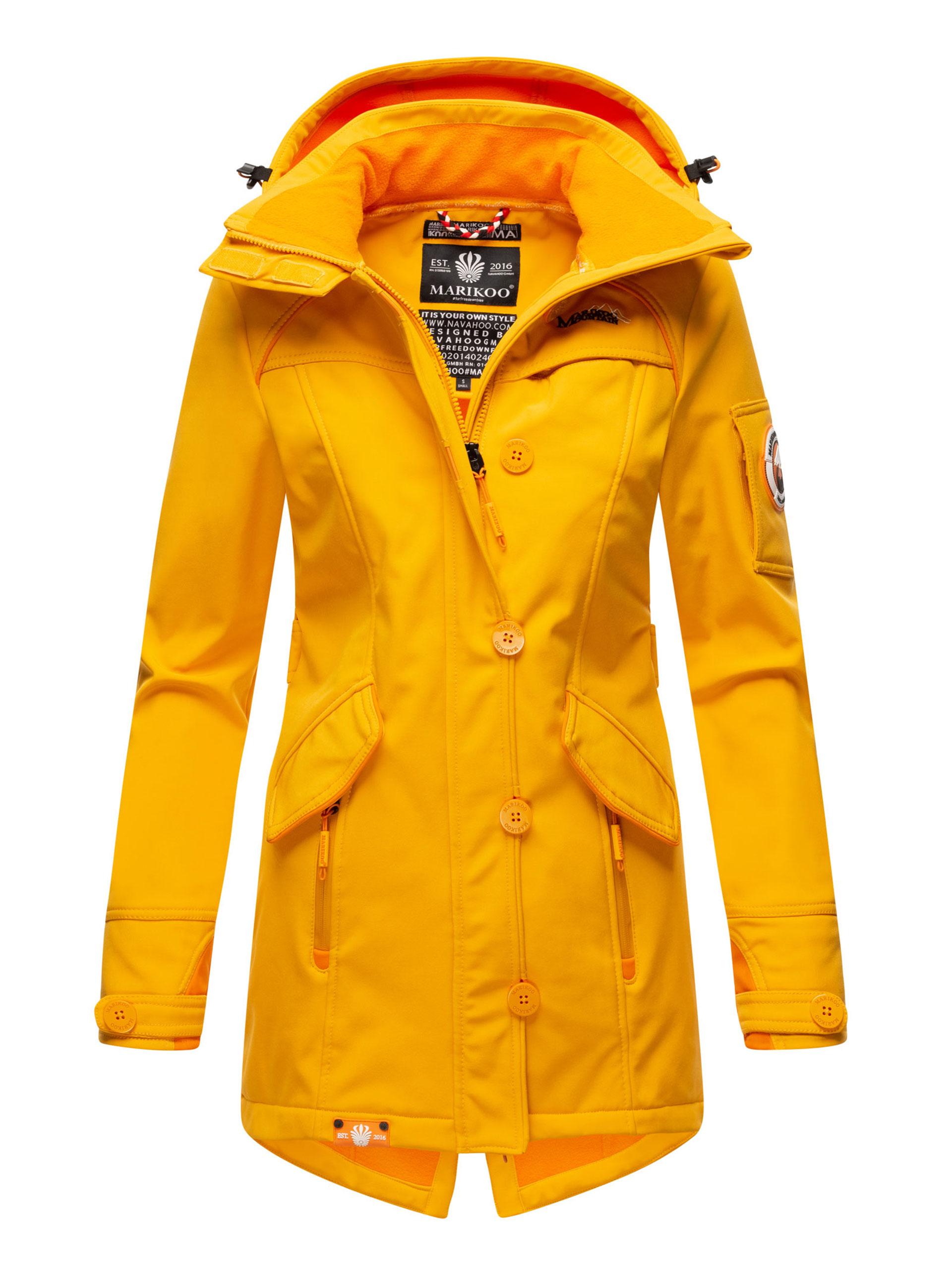 Marikoo Damen Softshelljacke – Soulinaa, wasserdicht mit abnehmbarer Kapuze