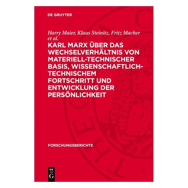 De Gruyter Karl Marx über das Wechselverhältnis vo (Deutsch) (67794802)