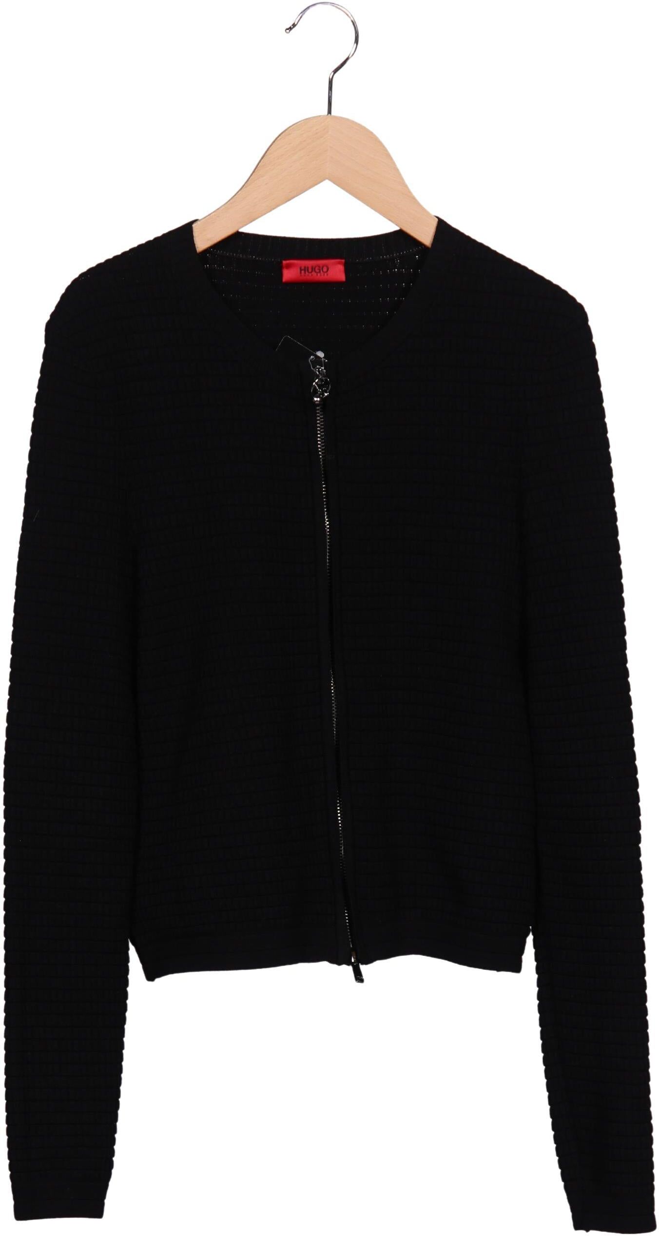Hugo by Hugo Boss Damen Strickjacke, Schwarz, Gr. S, Viskose / Seide - Second Hand