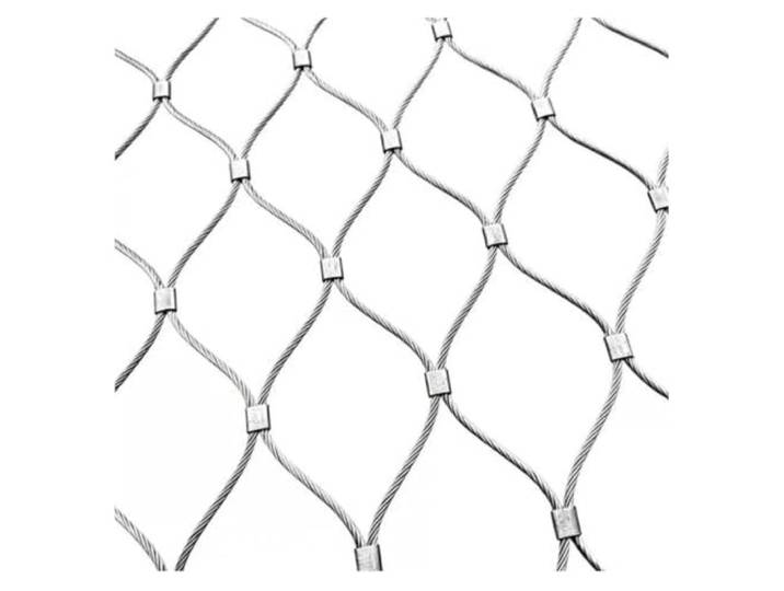Hynbdes 304 Edelstahl-Seilnetz, Absturzsicherung, Treppe Zaun, Flexibel Multifunktionales Garten-Metallnetz, Flexibles Seil Netz, für Balkone, Bauernhof, Zoos und Zäune, 5cm/2mm 1×4m
