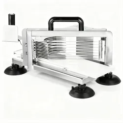 VEVOR Kommerzieller Tomatenschneider, 3/8 Zoll Tomatenschneider, Hochleistungs-Tomatenschneider aus Edelstahl, Manueller Gemüseschneider, zum Schneiden von Tomaten, Gurken, Bananen