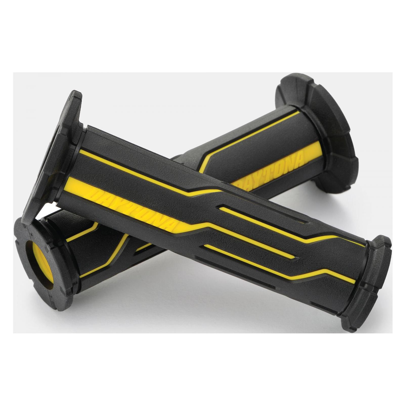 Daytona Motorrad Griffgummi Set "GGD-LINE", 7/8" (22,2mm), 125mm, offenes Ende, gelb (88661)