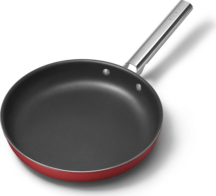 Smeg CKFF2801RDM Bratpfanne Ø 28 cm, rot (Bratpfanne, Aluminium, Edelstahl, 28 x 8.80 cm) (CKFF2801RDM)