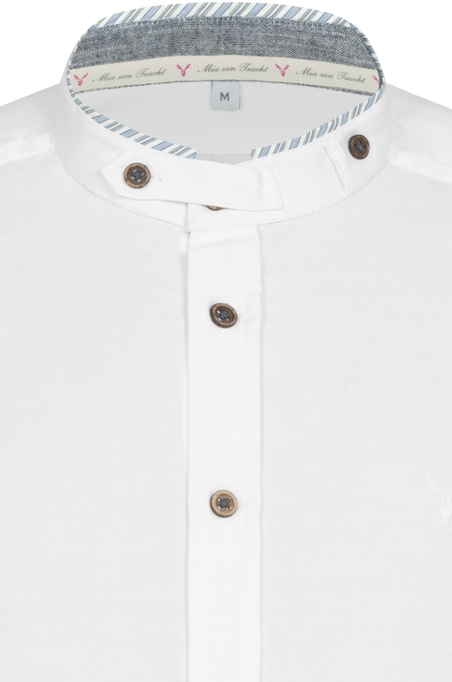 Trachtenhemd NÜBLER "Trachtenhemd Hintersee", Herren, Gr. L, EURO, weiß, Obermaterial: 100% Polyester PES., Hemden Trachtenhemd
