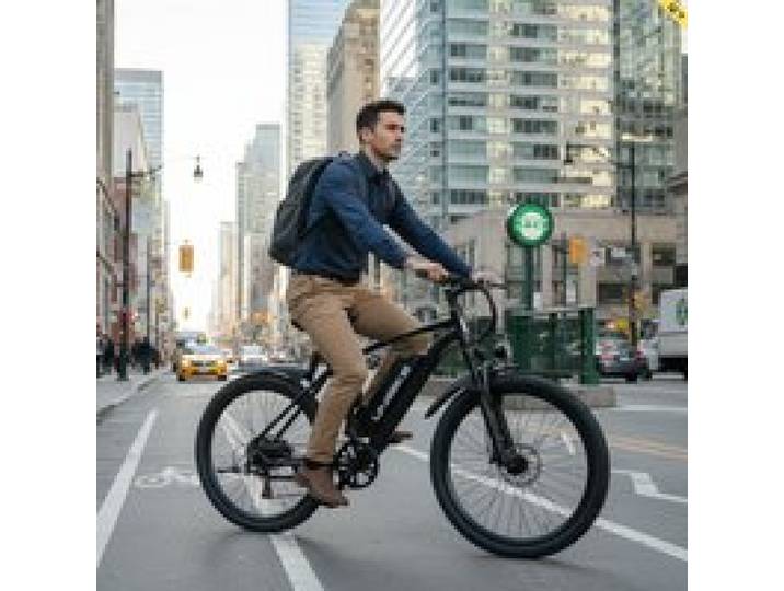 Aairsk Q7 elektrische mountainbike voor volwassenen, 75 km bereik & 36V 10Ah uitneembare batterij, 7 versnellingen, NFC, 25 km/u, 26 inch e-bike voor volwassenen en tieners.