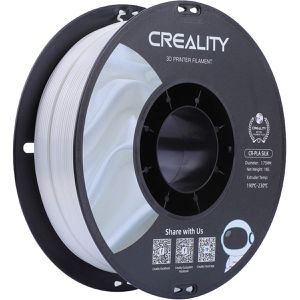 Creality Filament CR-PLA Seide, weiß, 1,75mm, biobasiert, geruchsarm, seidenglänzend, 1kg Spule