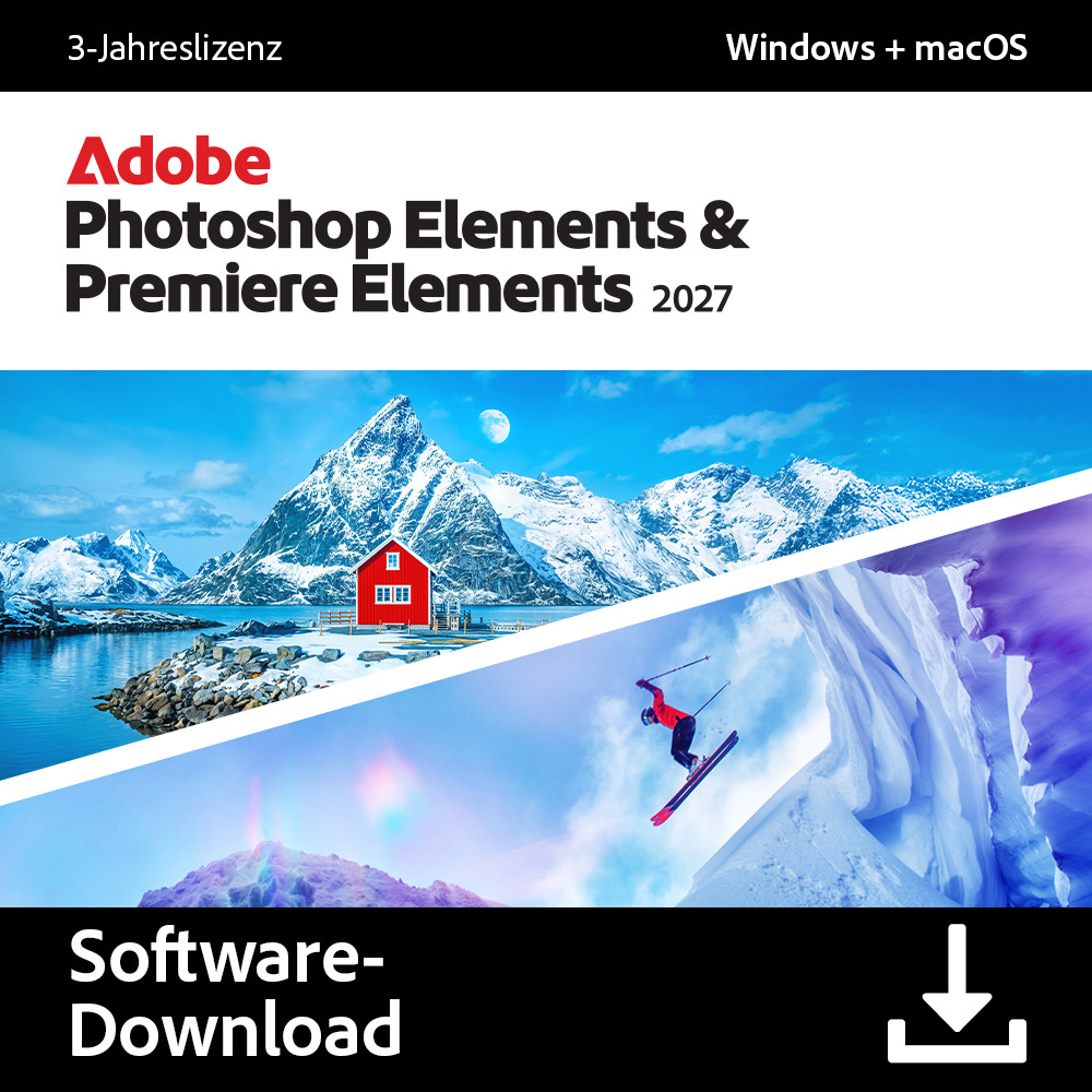 Adobe Photoshop & Premiere Elements 2027 3 Jahre Download-Code