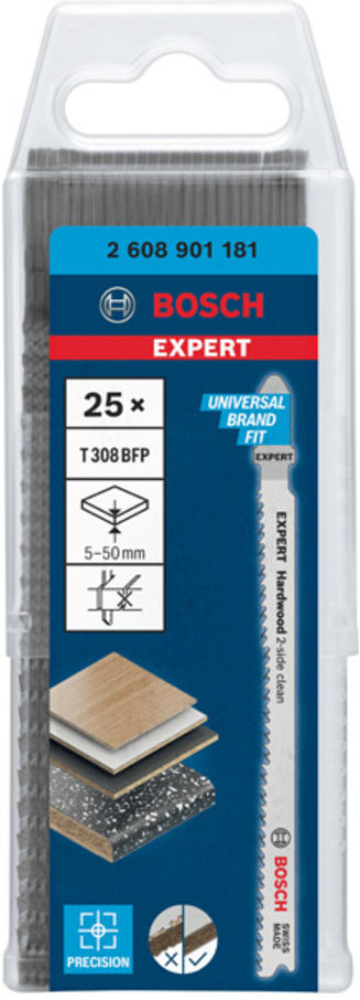 Bosch Stichsägeblätter-Set, Bezeichnung: T308BFP-E (2608901181)