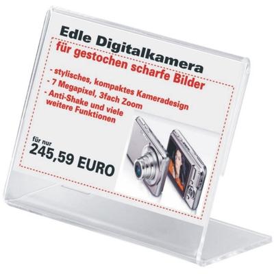 Sigel Info-/Preisaufsteller 90x60mm L-Form glasklar VE=10x10 Stück