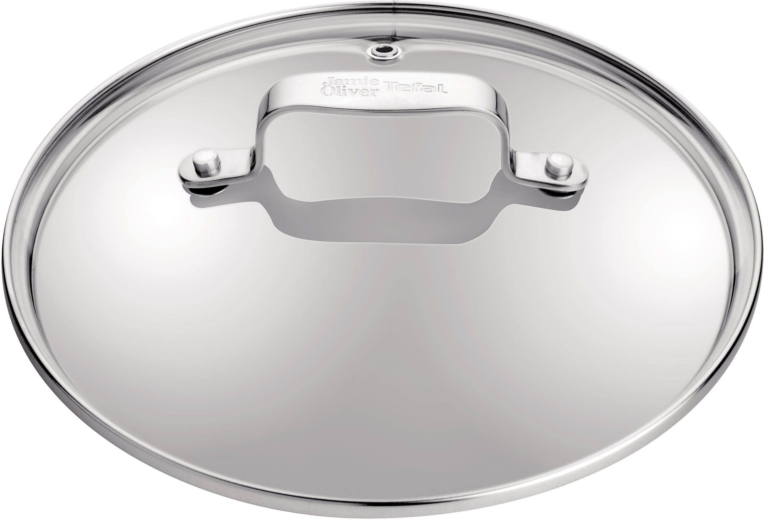 Pfannendeckel TEFAL, silber (silberfarben, transparent), Edelstahl, Glas, Deckel, Pfannendeckel silberfarben, transparent Einheitsgröße