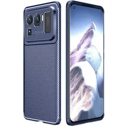 Screenguard Xiaomi Mi 11 Ultra Hülle Carbon Design TPU Case (Xiaomi Mi 11 Ultra), Smartphone Hülle, Blau