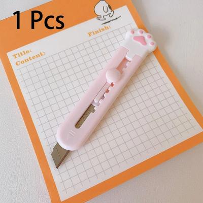 Uplift Treasures Cute Mini Cat Claw Utility Knife pink
