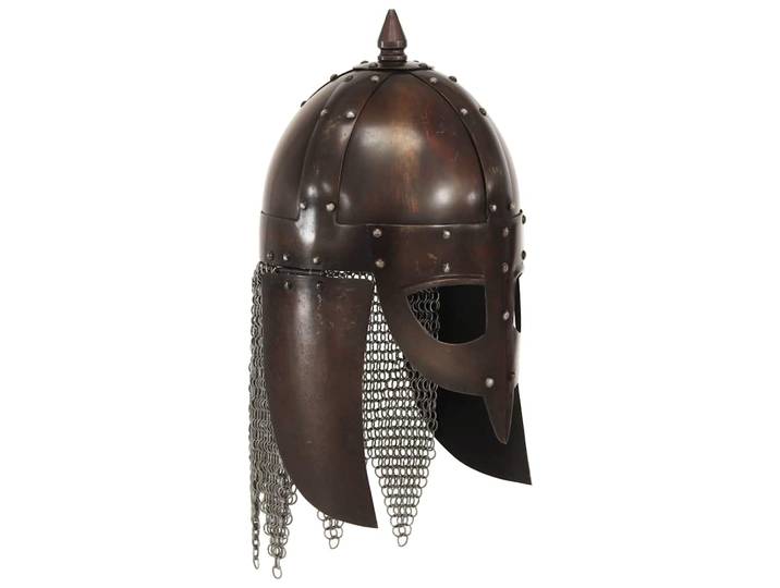 vidaXL Wikinger-Krieger-Helm Antik Replik für LARP Kupfern Stahl