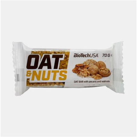 BIOTECH USA BARRA OAT & NUTS PECAN/ NOZES 70G BIOTECH