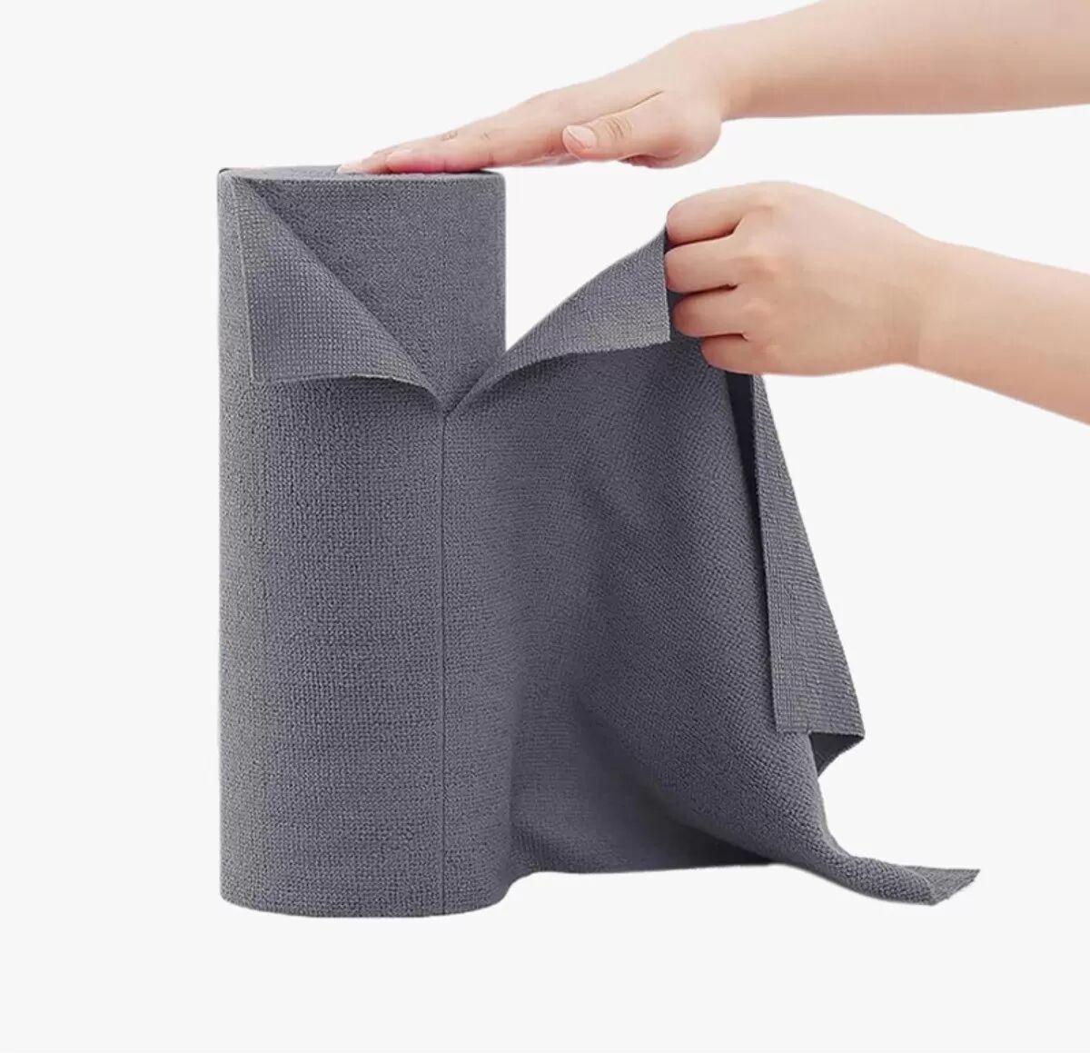 INF Rouleau d'essuie-mains microfibre 25x25cm/20 pièces - Réutilisable et lavable, format à détacher Vert
