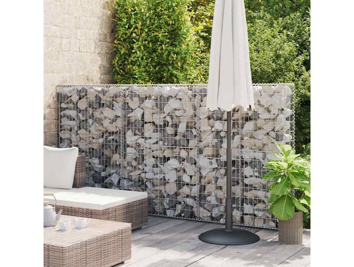 vidaXL Steinkorb Gabione mit Deckeln Verzinkter Draht 150×100×30 cm