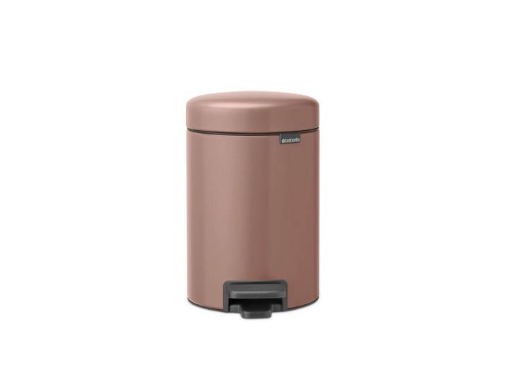 Brabantia Treteimer New Icon, Taupe, Kunststoff, 3 l, 16.8x26.4x23.5 cm, Haushalt & Reinigung, Reinigung, Mülleimer & Abfallsammler