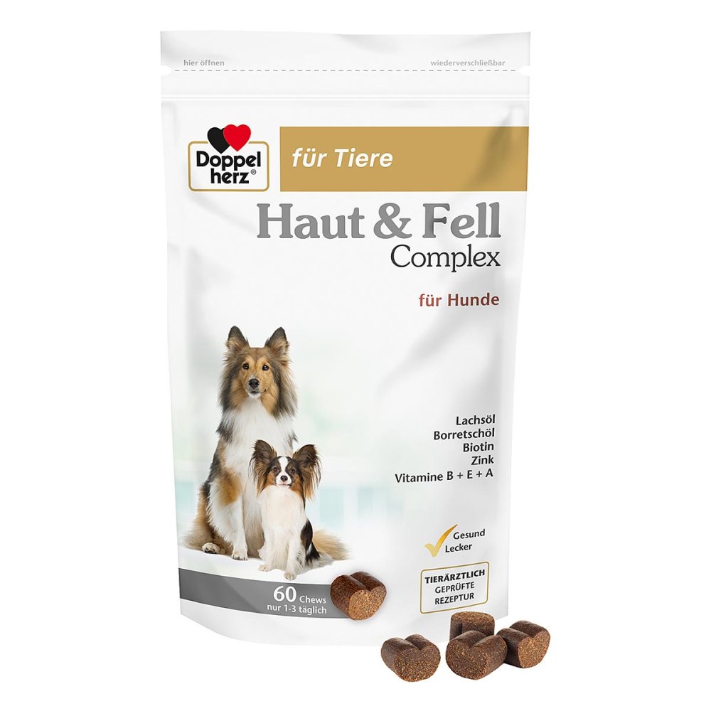 Queisser Pharma GmbH & Co. KG Doppelherz für Tiere Haut & Fell Complex Chews für Hunde 17305666