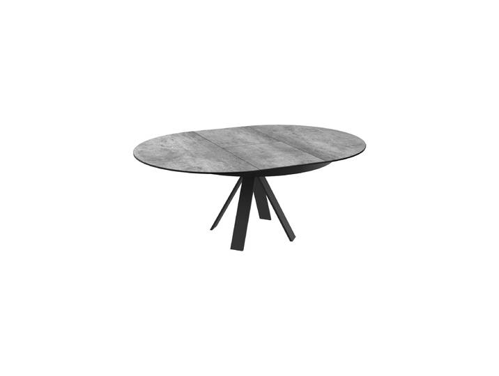 Ausziehbarer Designer Esstisch „Chanterelle“ 130-180 x 130 cm Keramik Silver Akante Design