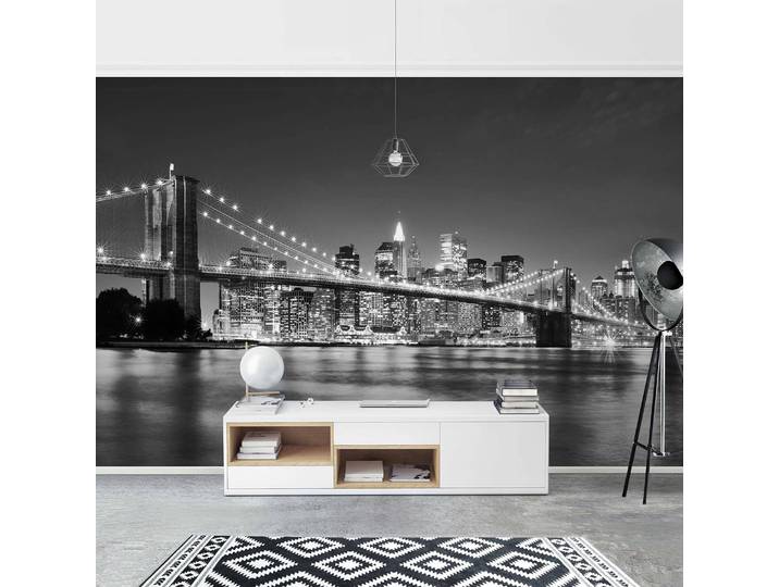 Vliestapete Nighttime Manhattan Bridge 432 x 290cm 432 x 290 cm