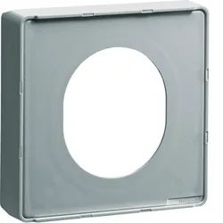 Hager G3375LAN Blende CEE-Steckdose schnittkaschierend halogenfrei zu DA200 lackiert Aluminium