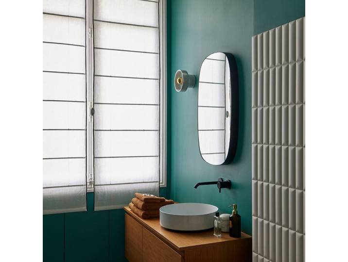 Store bateau en lin blanc 80x220 cm