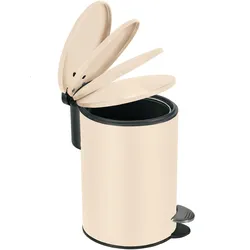 Kleine Wolke Treteimer Silence 3 l, Beige, Abfalleimer, Beige