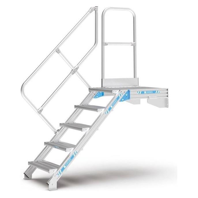 Zarges LM-Treppe mit Plattform 45° 15 Stufen, 1000 mm breit, Höhe 3,22 m (100 cm) (230602)
