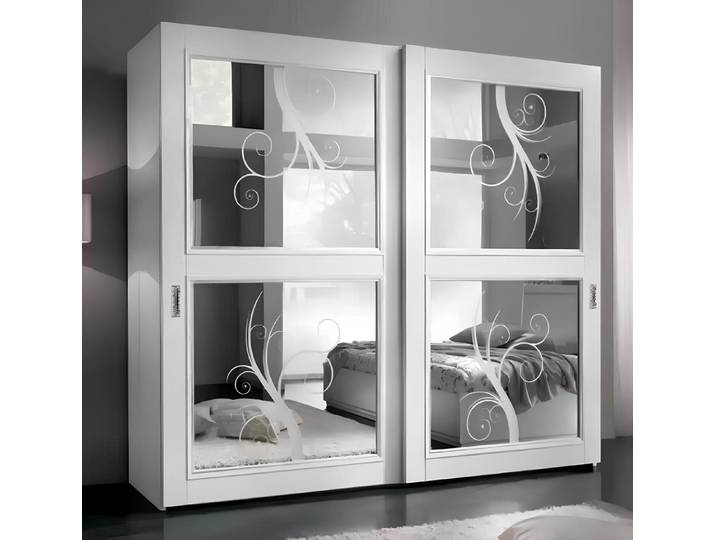 Xlmoebel Kleiderschrank Weißer Kleiderschrank aus echtem Holz mit italienischem Charme (1-St., Kleiderschrank) Hergestellt in Europa