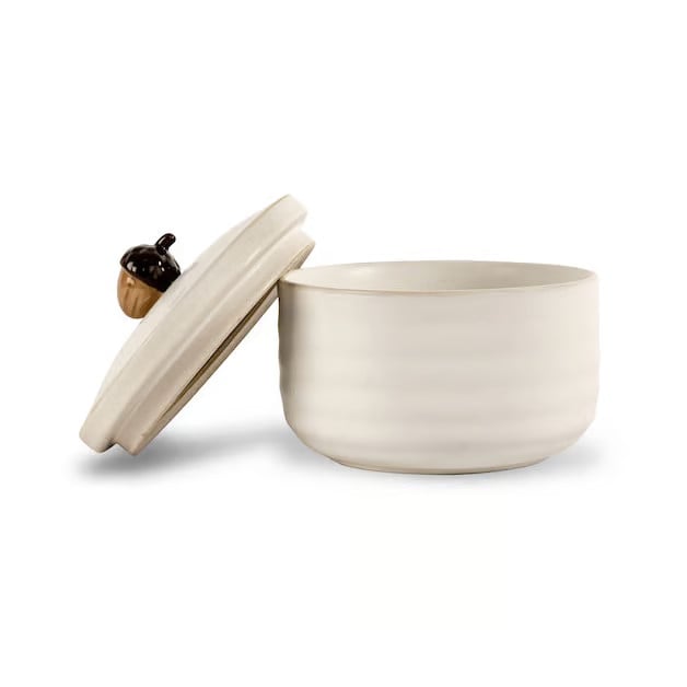 Sagaform Ellen eikelblik met deksel Crème Ø13,5 cm
