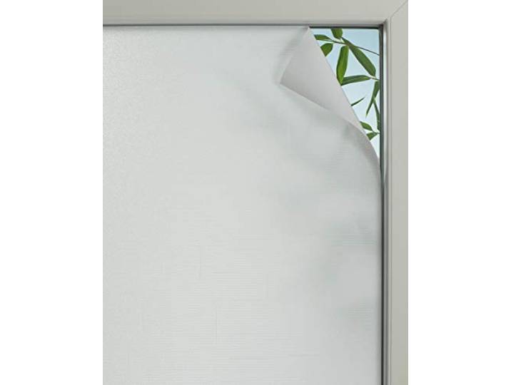 GARDINIA Statische Fensterfolie Textile 75, Selbsthaftend, Blickdicht, Blickschutz, Lichtdurchlässig, Haftet statisch ohne Kleber, 90 x 150 cm