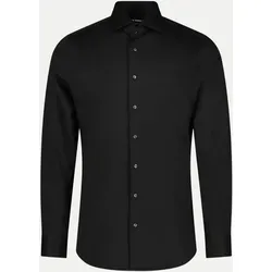 Slim-Fit Hemd Schwarz 42