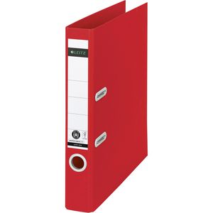 Leitz Ordner 1019-00-25 recycle, Recycling-Karton, A4, 5,5cm, rot