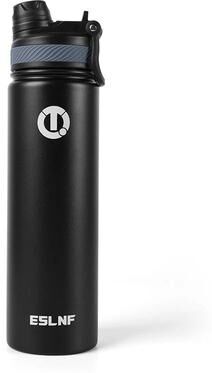Uplift Essentials 650 Ml Stainless Steel Cycling Thermos Water Bottle black