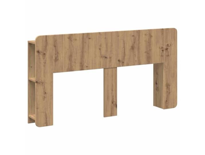 hliofuir Kopfteil Schrank 182.5cm U-Form Artisan-Eiche Holzwerkstoff Praktische Stauraumlösung für das Schlafzimmer mit integrierten Ablagen und sicherer Wandbefestigung für Stabilität.